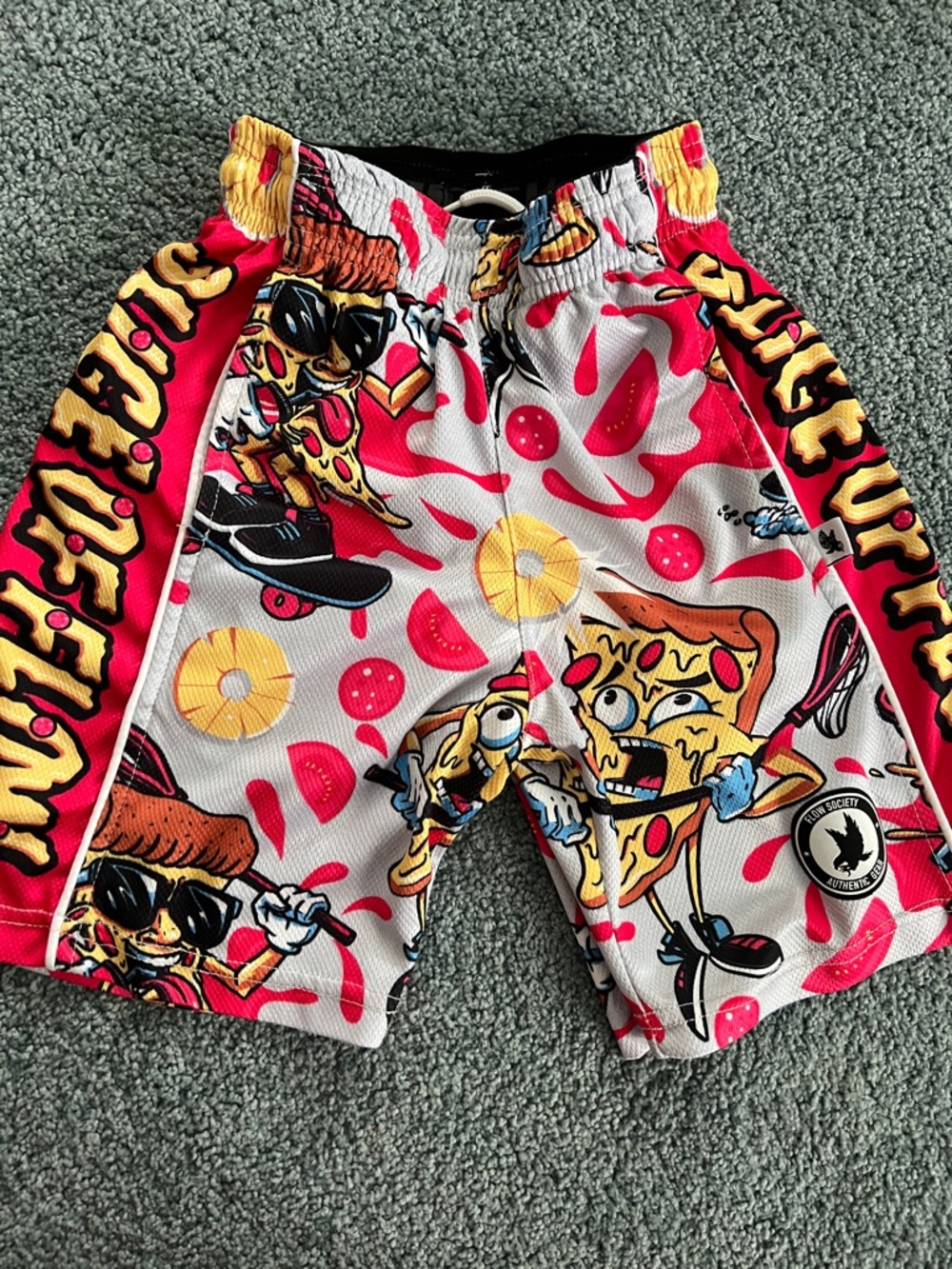 Flow Society Slice of Flow Pizza Graphic Athletic Shorts